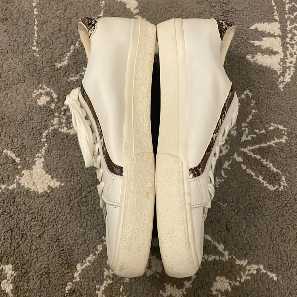 Madewell Sidewalk Low-Top Sneakers in Snake Embossed Leather